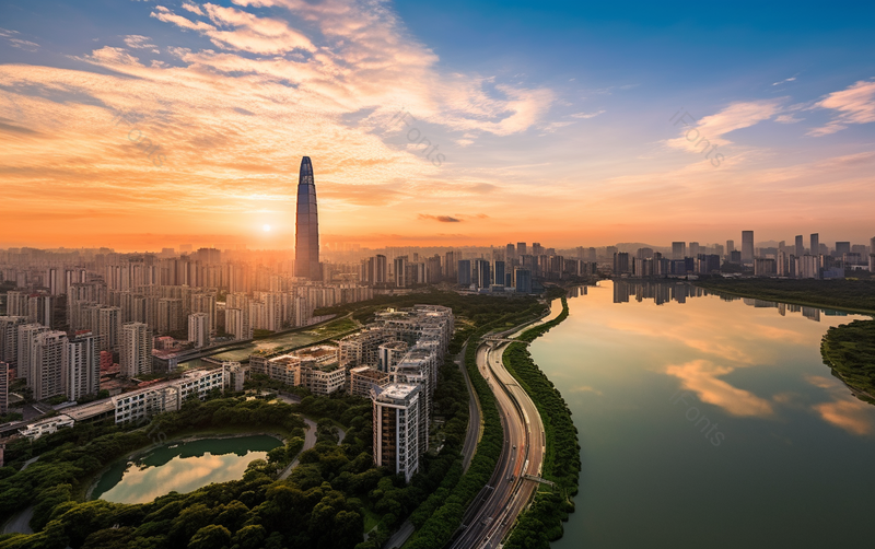深圳摩天大楼美景城市建筑风光全景摄影图,高清,摄影图,摄影图片,图片大全,摄影图免费下载